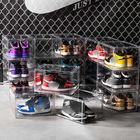 磁気閉鎖のゆとりのスニーカーのための積み重ね可能なアクリルの靴箱