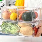 4 PC積み重ね可能なプラスチック明確な冷却装置オルガナイザーは台所食糧貯蔵を置いた